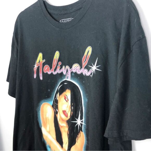 AALIYAH | Graphic Rap Tee Artist Musician Modern Shirt Unisex Size 2XL - Picture 2 of 6